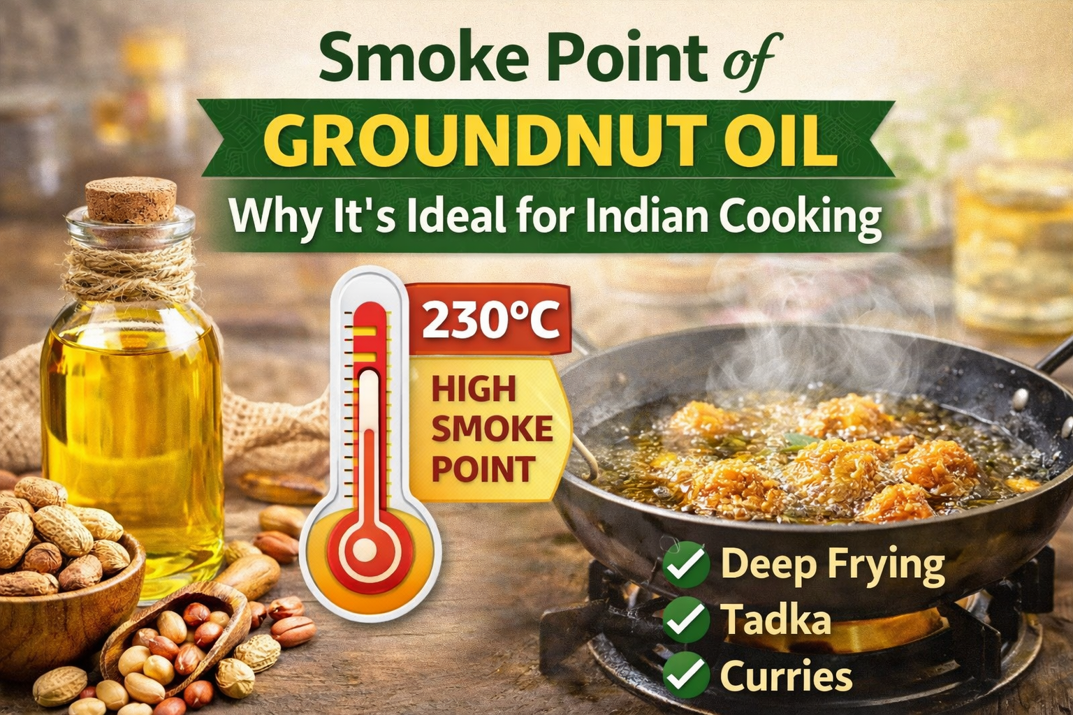 Smoke Point of Groundnut Oil: Why It’s Ideal for Indian Cooking